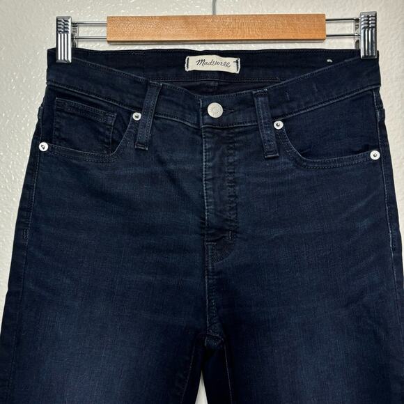 Madewell Jeans Women's Size 26 9” High Rise Skinny In Cold Blue dark Wash - Picture 9 of 16